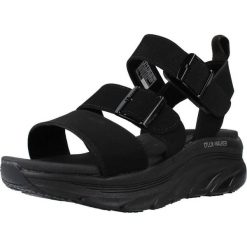 Sandały SKECHERS DLUX WALKER RETRO COSMOS Czarny. Czarne sandały damskie Skechers, bez wzorów, z syntetyku, bez obcasa, bez zapięcia. Za 248.99 zł.