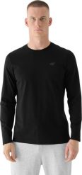 4f Koszulka męska Longsleeve 4F M375 czarna 4FWMM00TLONM375 20S M. Czarne bluzki z długim rękawem męskie 4f, m, bez wzorów, bez kołnierzyka. Za 55.00 zł.