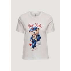 Koszulka crop top Kobieta ONLY Onlmaeve Life S/S Reg Tee Cs Jrs. Białe t-shirty damskie Only, s, bez wzorów, z bawełny, bez kołnierzyka. W wyprzedaży za 141.80 zł.