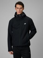 4F Kurtka przejściowa membrana 5000 męska - czarna XL. Czarne kurtki męskie 4f, m, bez wzorów, bez kaptura. Za 299.99 zł.