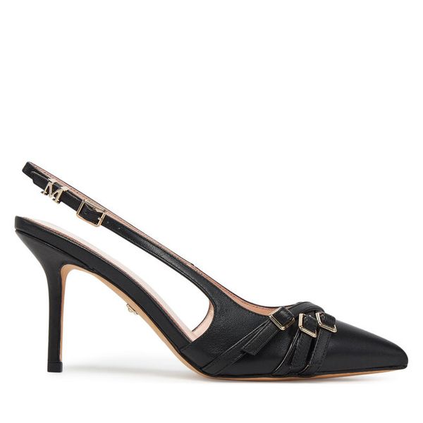 Szpilki Marciano Guess. Czarne sandały damskie Marciano Guess, z aplikacjami, bez obcasa, bez zapięcia. Za 539.99 zł.