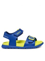Geox Sandały J Fusbetto Bo J35HMA 000BC CK42H M Niebieski. Niebieskie sandały chłopięce Geox, ze skóry, bez zapięcia. Za 109.99 zł.