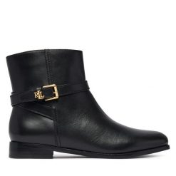 Botki LAUREN RALPH LAUREN. Czarne botki damskie Lauren Ralph Lauren, bez obcasa, na słupku, bez zapięcia. Za 1,199.00 zł.