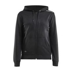 Bluza sportowa damska Craft Community Fz. Czarne bluzy damskie Craft, xs, bez wzorów, z materiału, z kapturem. Za 288.00 zł.