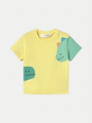 Mayoral T-Shirt 1037 Żółty Regular Fit. Żółte t-shirty dla chłopców Mayoral, bez wzorów, z bawełny, bez ramiączek. Za 29.99 zł.
