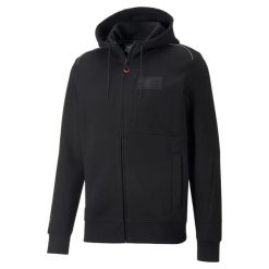 Kurtka z kapturem męska Puma FERRARI STYLE czarna 53577301 r L. Czarne kurtki męskie Puma, l, bez wzorów, z włókna, eleganckie, z kapturem. Za 362.49 zł.