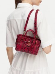 Tommy Hilfiger Torebka American Icon Micro Tote Snake AW0AW18820 Czerwony. Czerwone torebki do ręki damskie Tommy Hilfiger, bez wzorów, ze skóry, bez dodatków. Za 949.99 zł.