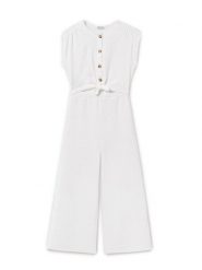 Mayoral Kombinezon 6865 Écru Regular Fit. Sukienki dla dziewczynek Mayoral, bez wzorów, z syntetyku, bez ramiączek. Za 109.99 zł.