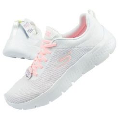 Buty Skechers Go Walk W 124952/WPK białe. Białe obuwie sportowe damskie bez wzorów, z gumy. Za 539.37 zł.