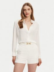 Elisabetta Franchi Koszula ca05451e2-360 Biały Regular Fit. Białe bluzki damskie Elisabetta Franchi, bez wzorów, z wiskozy, bez kołnierzyka, bez ramiączek. Za 1,049.00 zł.