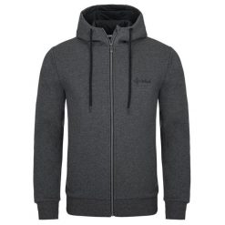 Męska bluza Kilpi LEINES-M. Czarne bluzy męskie Kilpi, m, bez wzorów, z bawełny, z kapturem. Za 172.50 zł.