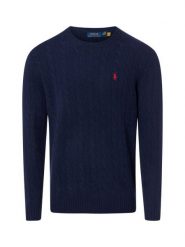 Polo Ralph Lauren sweter z dzianiny z zawartością kaszmiru Mężczyźni Kaszmir niebieski, S. Niebieskie swetry przez głowę męskie Polo Ralph Lauren, m, bez wzorów, z dzianiny, bez kołnierzyka. Za 1,199.95 zł.