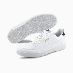 Puma Buty Shuffle 30966801. Białe eleganckie półbuty Puma, eleganckie, bez zapięcia. Za 179.99 zł.