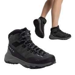 Buty trekkingowe damskie KADVA Stride Mid WaterProof. Czarne obuwie sportowe damskie KADVA, bez wzorów, trekkingowe. Za 229.99 zł.