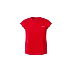 Koszulka damska Pepe Jeans Blooma. Czerwone t-shirty damskie Pepe Jeans, m, bez wzorów, z jeansu, eleganckie, bez kołnierzyka. Za 110.80 zł.