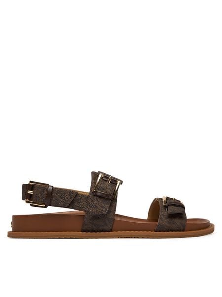 MICHAEL Michael Kors Sandały Nia Flat 40S6NIFS2B Brązowy. Brązowe sandały damskie MICHAEL Michael Kors, bez wzorów, ze skóry, bez obcasa, na płaskiej podeszwie, bez zapięcia. Za 728.99 zł.