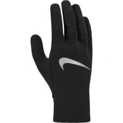 Rękawiczki do biegania męskie Nike Therma-Fit. Czarne rękawiczki męskie Nike, bez wzorów, sportowe. Za 236.99 zł.