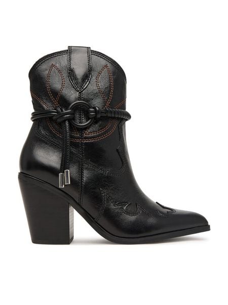 Aldo Kowbojki Nuwestern 14447797 Czarny. Czarne botki damskie Aldo, bez obcasa, na słupku, bez zapięcia. Za 769.99 zł.