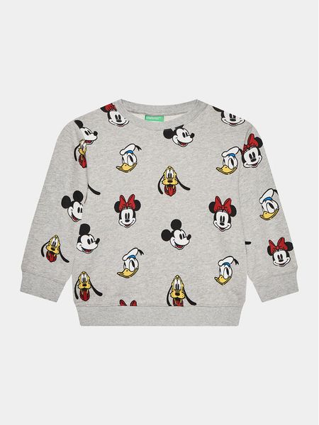 United Colors Of Benetton Bluza 3E4ZG10C8 Szary Regular Fit. Szare bluzy dla chłopców United Colors Of Benetton, bez wzorów, z bawełny, bez ramiączek, bez kaptura. Za 89.99 zł.