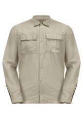 Koszula męska Jack Wolfskin Barrier. Brązowe koszule męskie Jack Wolfskin, l, bez wzorów, bez kołnierzyka, bez ramiączek. Za 479.99 zł.
