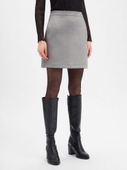 Opus mini spódniczka - Relvina cozy Kobiety Sztuczna skóra szary, 42. Szare spódnice damskie Opus, bez wzorów, ze skóry, eleganckie, mini, koszulowe. Za 229.95 zł.