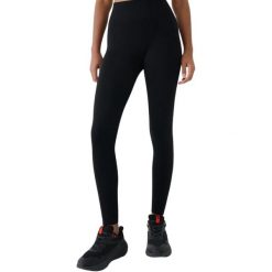 Legginsy damskie 4F FNK. Czarne legginsy sportowe damskie 4f, s, bez wzorów, z materiału, z podwyższonym stanem, długie, na fitness i siłownię. Za 69.99 zł.