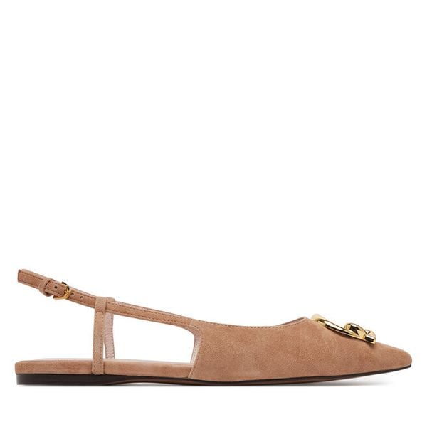 Sandały Coccinelle. Brązowe sandały damskie Coccinelle, bez wzorów, bez obcasa, na płaskiej podeszwie, bez zapięcia. Za 549.99 zł.