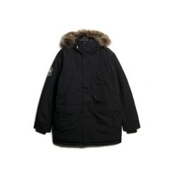 Parka z syntetycznym futrem Superdry Everest. Czarne parki męskie Superdry., l, bez wzorów, z futra, eleganckie, bez kaptura. Za 798.05 zł.