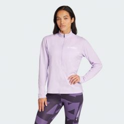 Koszulka Terrex Multi Climacool 1/2 Zip Long Sleeve. Czerwone koszulki sportowe damskie Adidas, l, bez wzorów, bez kołnierzyka, bez ramiączek, trekkingowe, climacool (adidas). Za 259.00 zł.