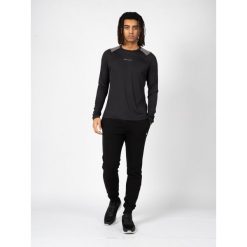 Longsleeve treningowy męski. Czarne koszulki sportowe męskie Champion, l, bez wzorów, z poliesteru, bez kołnierzyka, bez ramiączek, do biegania. Za 129.00 zł.