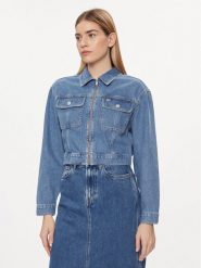 Tommy Jeans Kurtka jeansowa Claire DW0DW17656 Niebieski Regular Fit. Niebieskie kurtki damskie Tommy Jeans, m, bez wzorów, z bawełny, bez kaptura. Za 519.99 zł.