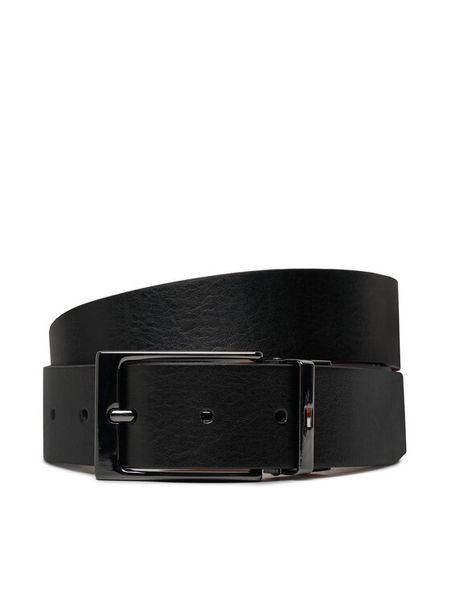 Tommy Hilfiger Pasek Męski AM0AM13017 Czarny. Czarne paski damskie Tommy Hilfiger, bez wzorów, ze skóry. Za 169.99 zł.