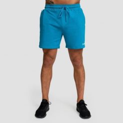 Spodenki męskie fitness regular z kieszeniami akwamarynowe Limitless. Niebieskie krótkie spodenki sportowe męskie GYMBEAM, m, bez wzorów, z bawełny, na fitness i siłownię. Za 98.90 zł.