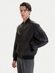 HUGO Kurtka skórzana Lude 50553111 Czarny Regular Fit. Czarne kurtki męskie Hugo, l, bez wzorów, ze skóry, bez kaptura. Za 2,519.00 zł.