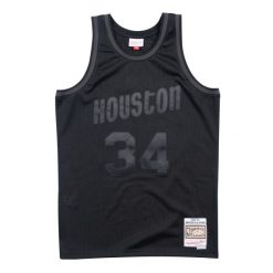 Koszulka Nba Houston Rockets Hakeem Olajuwon. Czarne koszulki sportowe męskie Mitchell & Ness, bez wzorów, bez kołnierzyka, bez ramiączek, do koszykówki. Za 593.00 zł.