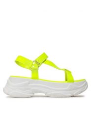 Jenny Fairy Sandały AJA0924-12 Zielony. Zielone sandały damskie Jenny Fairy, bez wzorów, ze skóry, bez obcasa, na płaskiej podeszwie, bez zapięcia. Za 179.99 zł.