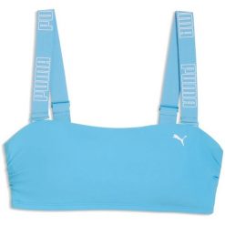 Biustonosz do pływania damskie Puma Swim Women Bandeau Top 1p. Niebieskie biustonosze Puma, bez wzorów, z materiału. Za 290.00 zł.
