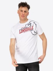 Koszulka Lonsdale Walkley. Białe koszulki sportowe męskie Lonsdale, xl, bez wzorów, bez kołnierzyka, bez ramiączek. Za 119.50 zł.