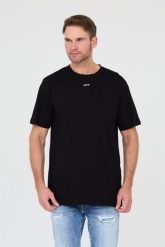 OFF-WHITE Czarny męski t-shirt, Rozmiar M. Czarne t-shirty męskie OFF-WHITE, m, bez wzorów, bez kołnierzyka. W wyprzedaży za 1,900.99 zł.