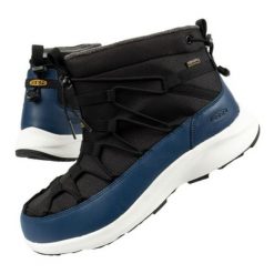 Buty śniegowce Keen Uneek Chukka 1025446 czarne. Czarne śniegowce i trapery męskie na zimę, z materiału, bez zapięcia. Za 588.17 zł.