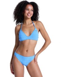 Majtki bikini o średnim kryciu dla Kobiety PARADISE WAVE Niebieski. Niebieskie bikini damskie Roxy, l, bez wzorów. Za 159.99 zł.