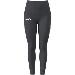 Ciepłe legginsy damskie Swix Focus. Czarne legginsy damskie Swix, l, bez wzorów, z materiału. Za 500.25 zł.