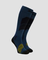 Skarpety unisex X-Socks Ski Perform Merino Otc Neo Navy A149. Niebieskie skarpety damskie X-Socks, bez wzorów, z materiału. Za 209.99 zł.