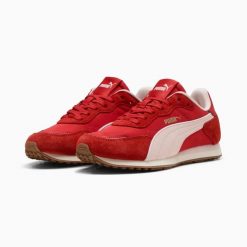Buty sportowe damskie Puma ST MILER ROSE 40263614. Czerwone obuwie sportowe damskie Puma, bez wzorów, z gumy, do biegania. Za 195.67 zł.