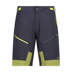 Spodenki męskie rowerowe męskie CMP 33C6857. Szare krótkie spodenki sportowe męskie CMP, m, bez wzorów, z tkaniny, rowerowe. Za 314.00 zł.