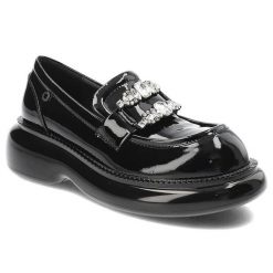 Czarne Półbuty Tuffoni Damskie Eleganckie Obuwie. Czarne półbuty damskie Tuffoni, na wiosnę, bez wzorów, ze skóry, eleganckie, bez obcasa, bez zapięcia. Za 819.00 zł.