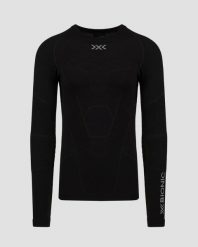 Koszulka męska X-Bionic SYMBIO MERINO SHIRT LS B001. Czarne koszulki sportowe męskie X Bionic, m, bez wzorów, z wełny, bez kołnierzyka, bez ramiączek, narciarskie. Za 696.50 zł.