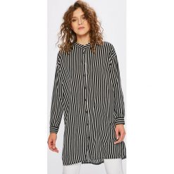 Answear - Koszula Stripes Vibes. Szare koszule damskie ANSWEAR, w paski, z tkaniny, casualowe, ze stójką, z długim rękawem. W wyprzedaży za 59.90 zł.