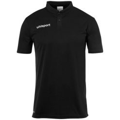Polo Uhlsport Essential. Czarne koszulki polo męskie Uhlsport, bez wzorów, sportowe, bez ramiączek. Za 147.50 zł.