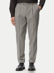 BOSS Spodnie garniturowe H-Perin-263 50567532 Szary Tapered Fit. Szare eleganckie spodnie męskie Boss, m, bez wzorów, z materiału. Za 999.99 zł.